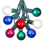 25 G50 Globe Light String Set with Assorted Bulbs on Green Wire