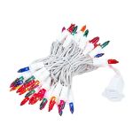 Multi 50 Light 11' Long White Wire Christmas Mini Lights