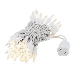 Clear 50 Light 11' Long White Wire Christmas Mini Lights