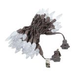 Pure White 70 LED C6 Strawberry Mini Lights Commercial Grade Brown Wire