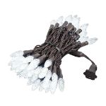 Pure White 70 LED C6 Strawberry Mini Lights Commercial Grade Brown Wire