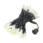 Warm White 70 LED C6 Strawberry Mini Lights Commercial Grade Black Wire