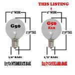 E12 Clear G50 7 Watt Replacement Bulbs 25 Pack E12 Base