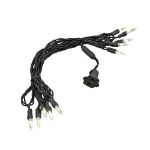 10 Light Traditional T5 Warm White LED Mini Lights Black Wire