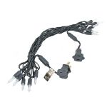 10 Light Traditional T5 Warm White LED Mini Lights Black Wire