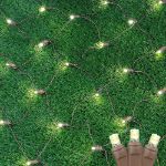 Warm White LED Net Lights 4x6 Brown Wire