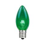 Green Transparent C9 7 Watt Replacement Bulbs 25 Pack