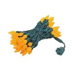 Amber 70 LED C6 Strawberry Mini Lights Commercial Grade on Green Wire