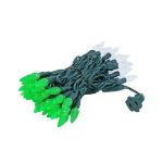 Green and White 70 LED C6 Strawberry Mini Lights Commercial Grade Green Wire