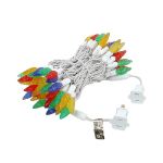 Multi 70 LED C6 Strawberry Mini Lights Commercial Grade on White Wire