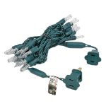 35 Light Traditional T5 Warm White LED Mini Lights Green Wire