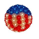 Red White and Blue Patriotic 100 Light Starlight Sphere 7.5"