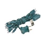 20 Light Non Connectable Warm White LED Mini Lights Green Wire