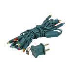 20 Light Non Connectable Multi LED Mini Lights Green Wire