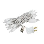 35 Light Non Connectable Pure White LED Mini Lights White Wire