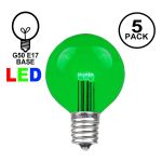 Green LED G50 Globe Bulbs - 5pk