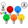 Multi Colored LED G50 Globe Bulbs - 5pk