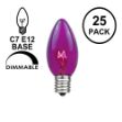 Purple Transparent C7 5 Watt Bulbs