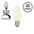 White Ceramic Opaque C7 5 Watt Replacement Bulbs 25 Pack