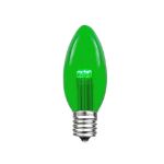 Green Smooth Glass C9 LED Bulbs - 5pk