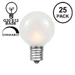 Frosted White G30 5 Watt Replacement Bulbs 25 Pack