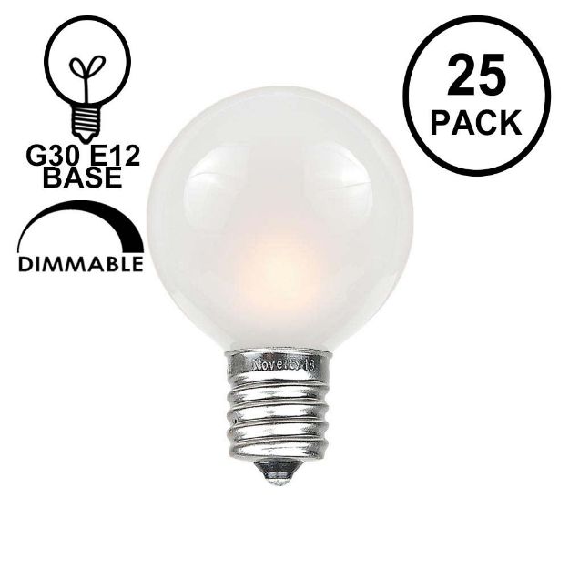 Frosted White G30 5 Watt Replacement Bulbs 25 Pack