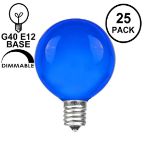 Blue Satin G40 Globe Replacement Bulbs 25 Pack