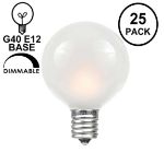 Frosted White G40 Globe Replacement Bulbs 25 Pack