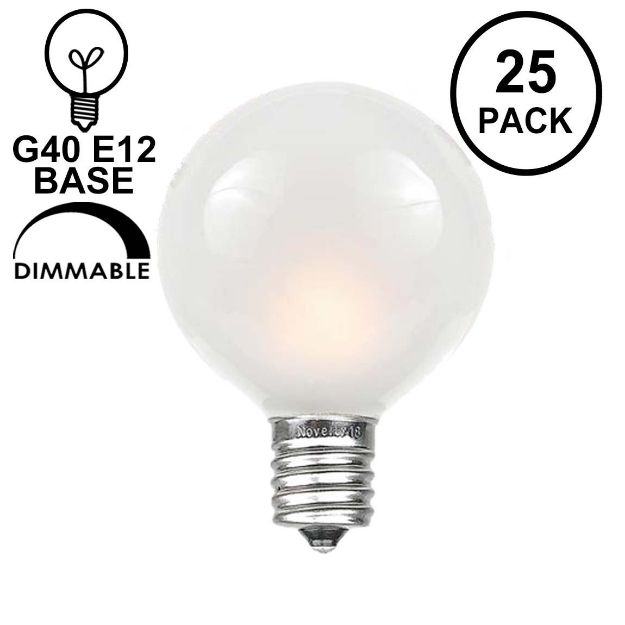 Frosted White G40 Globe Replacement Bulbs 25 Pack