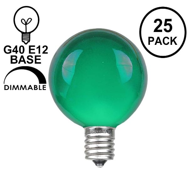 Green Satin G40 Globe Replacement Bulbs 25 Pack