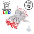 Commercial Grade Wide Angle 100 LED Red 34' Long White Wire