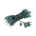 Non Connectable Green Wire Mini Lights 35 Light 13.5'