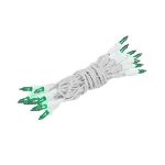 Non Connectable Green White Wire Mini Lights 20 Light 8.5'