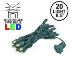 20 Light Warm White LED Mini Lights Green Wire