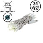 35 Light Non Connectable Warm White LED Mini Lights White Wire