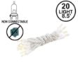 Non Connectable White Wire Mini Lights 20 Light 8.5' 