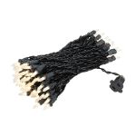 Frosted Christmas Mini Lights 100 Light 50 Feet Long on Black Wire