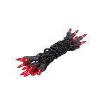 Non Connectable Red Black Wire Mini Lights 20 Light 8.5'