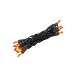 Non Connectable Amber/Orange Black Wire Mini Lights 20 Light 8.5'