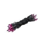 Non Connectable Purple Black Wire Mini Lights 20 Light 8.5'
