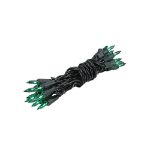 Non Connectable Green Black Wire Mini Lights 20 Light 8.5'