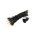 Clear 20 Light 6.5' Long Black Wire Christmas Mini Lights