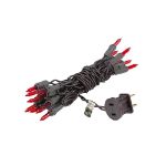 Non Connectable Red Brown Wire Mini Lights 20 Light 8.5'