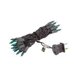 Non Connectable Green Brown Wire Mini Lights 20 Light 8.5'
