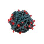 Coaxial 50 LED Red 4" Spacing Green Wire