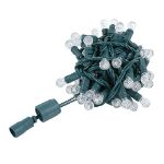 Coaxial G12 50 LED Pure White 4" Spacing Green Wire