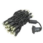 50 LED Warm White LED Christmas Lights 11' Long on Black Wire