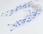 Blue 100 Light Icicle Lights White Wire Medium Drops