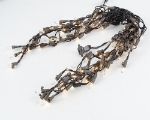 Clear 100 Light Icicle Lights Brown Wire Medium Drops