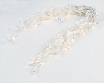 Clear 100 Light Icicle Lights White Wire Long Drops